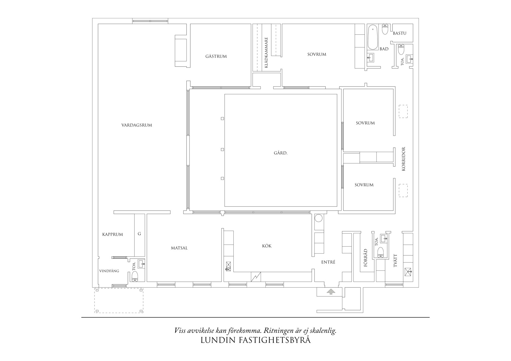 Planritning 1 Prästgårdsgatan 32