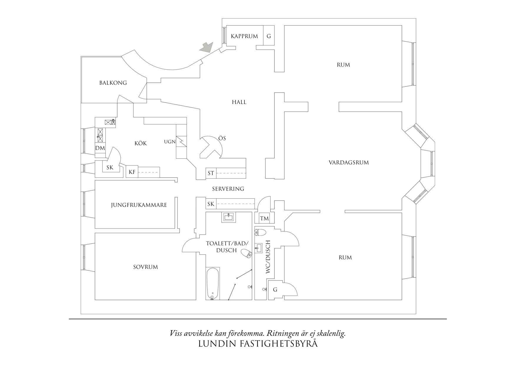 Planritning 1 Olof Wijksgatan 4