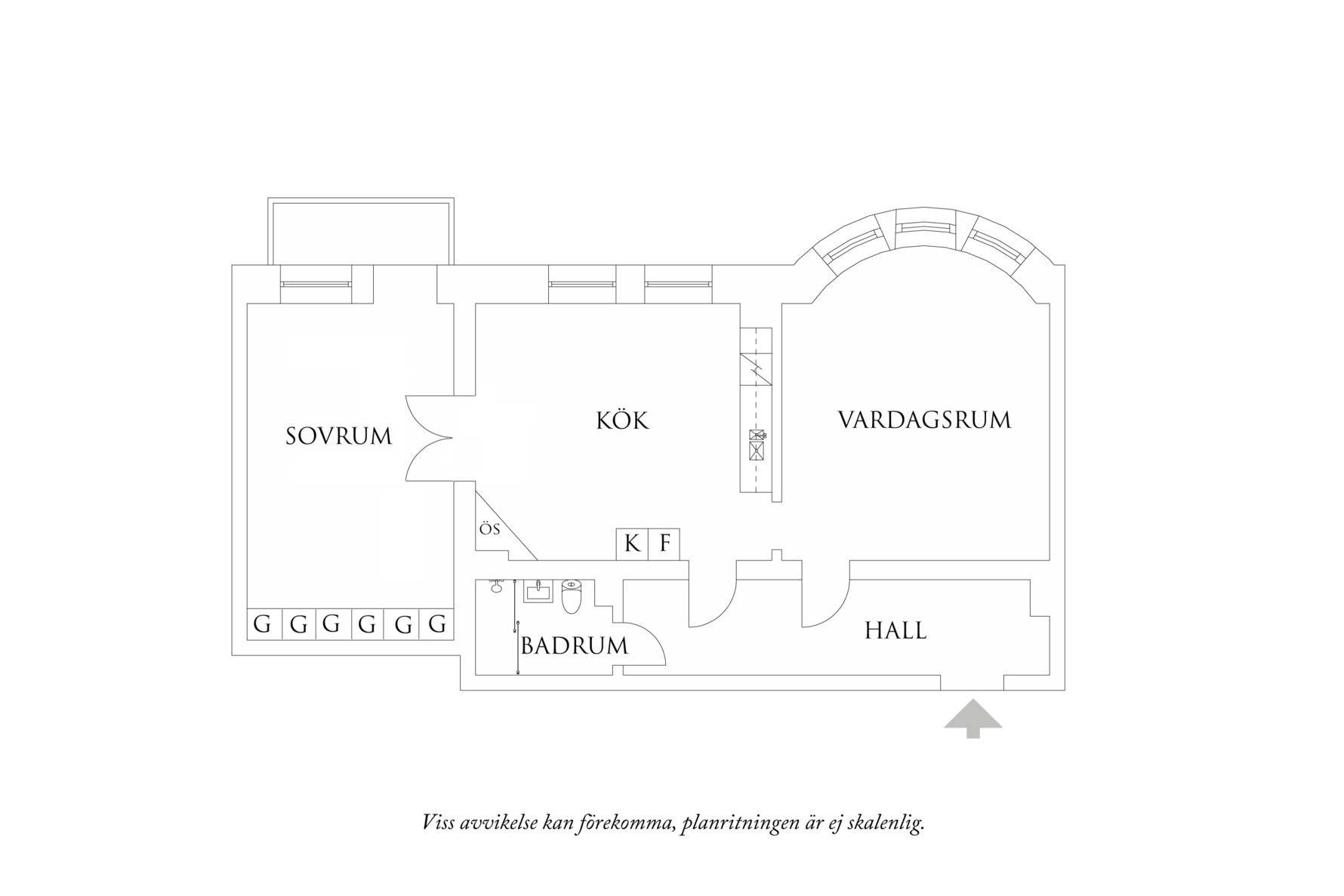 Planritning 1 Vasa Kyrkogata 1