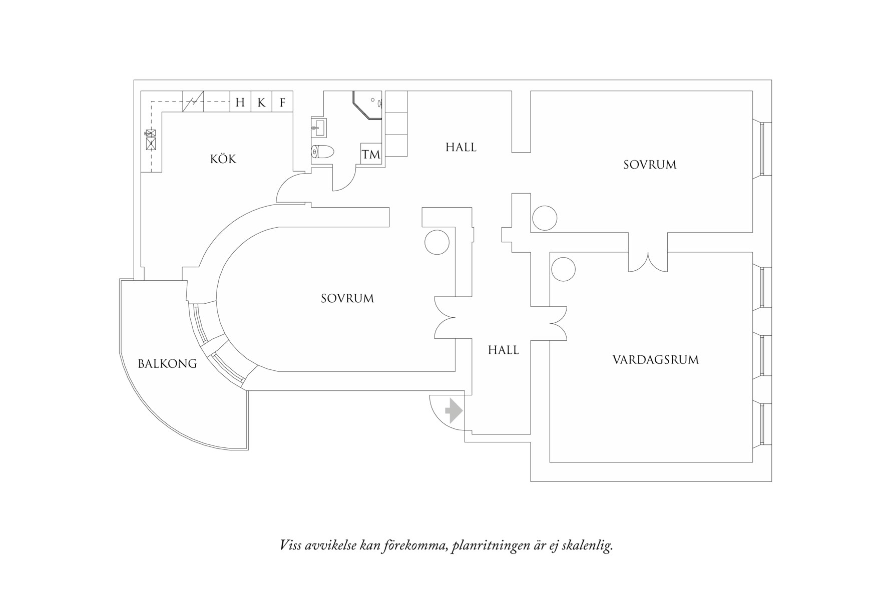 Planritning 1 Aschebergsgatan 11A