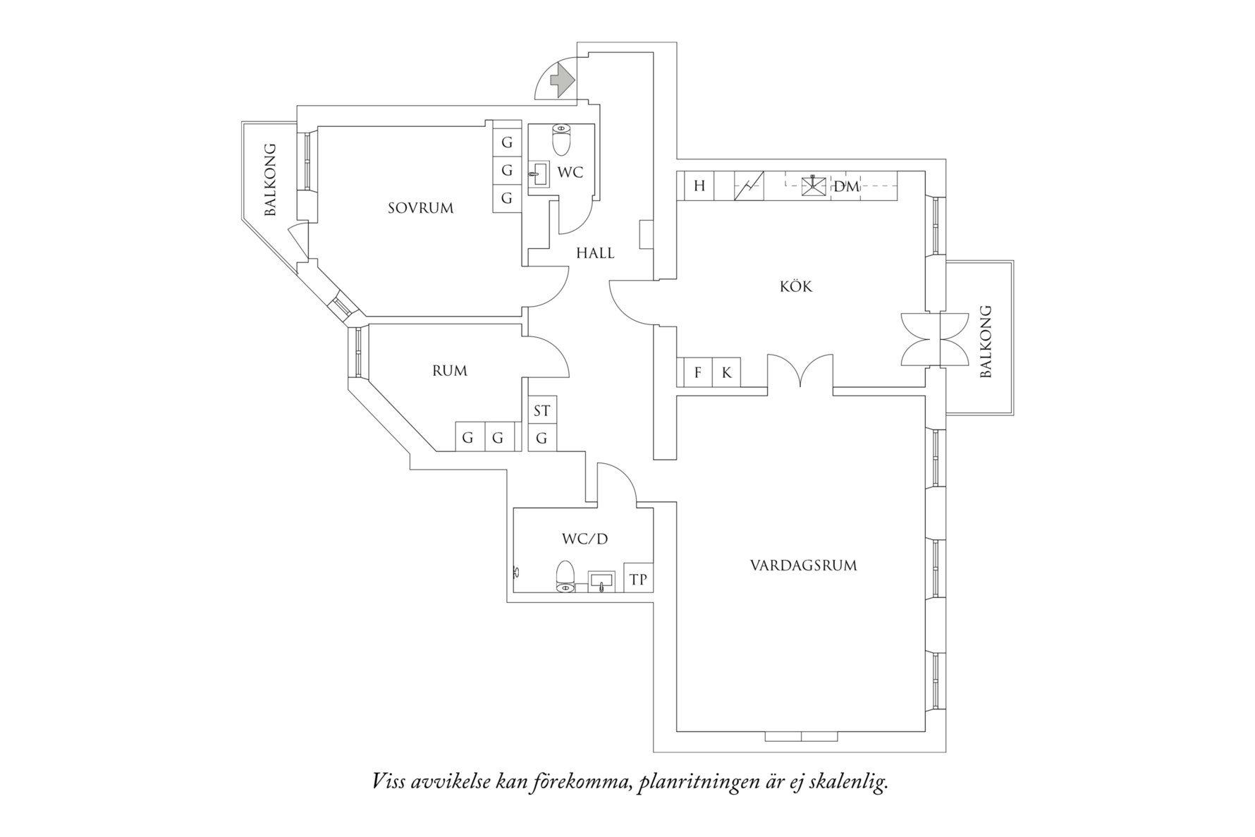 Planritning 1 Götabergsgatan 16