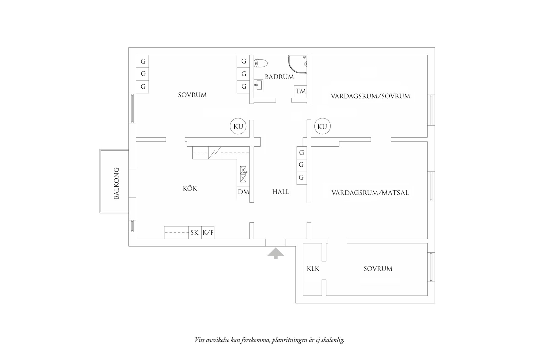 Planritning 1 Smålandsgatan 3