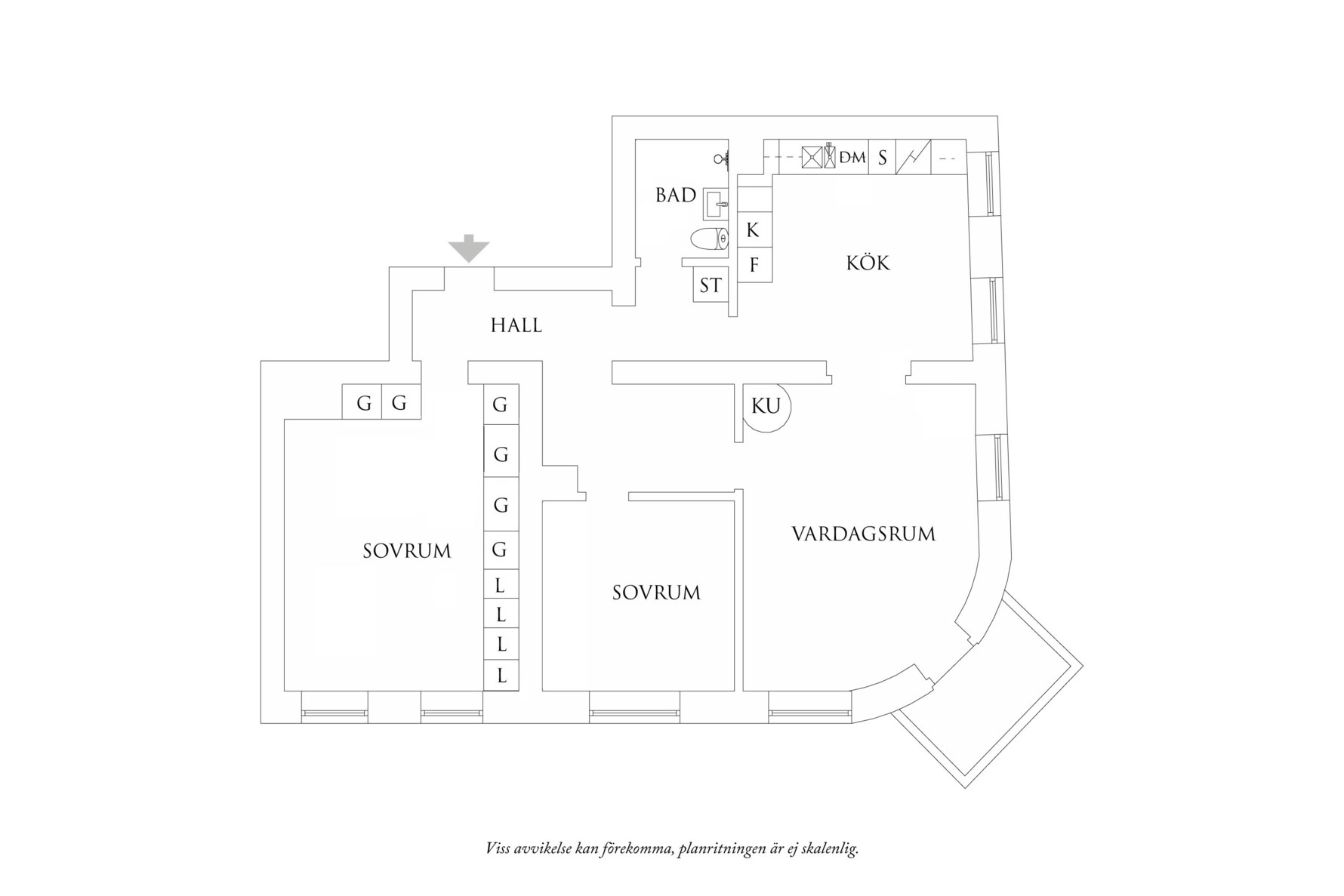 Planritning 1 Nordenskiöldsgatan 30A