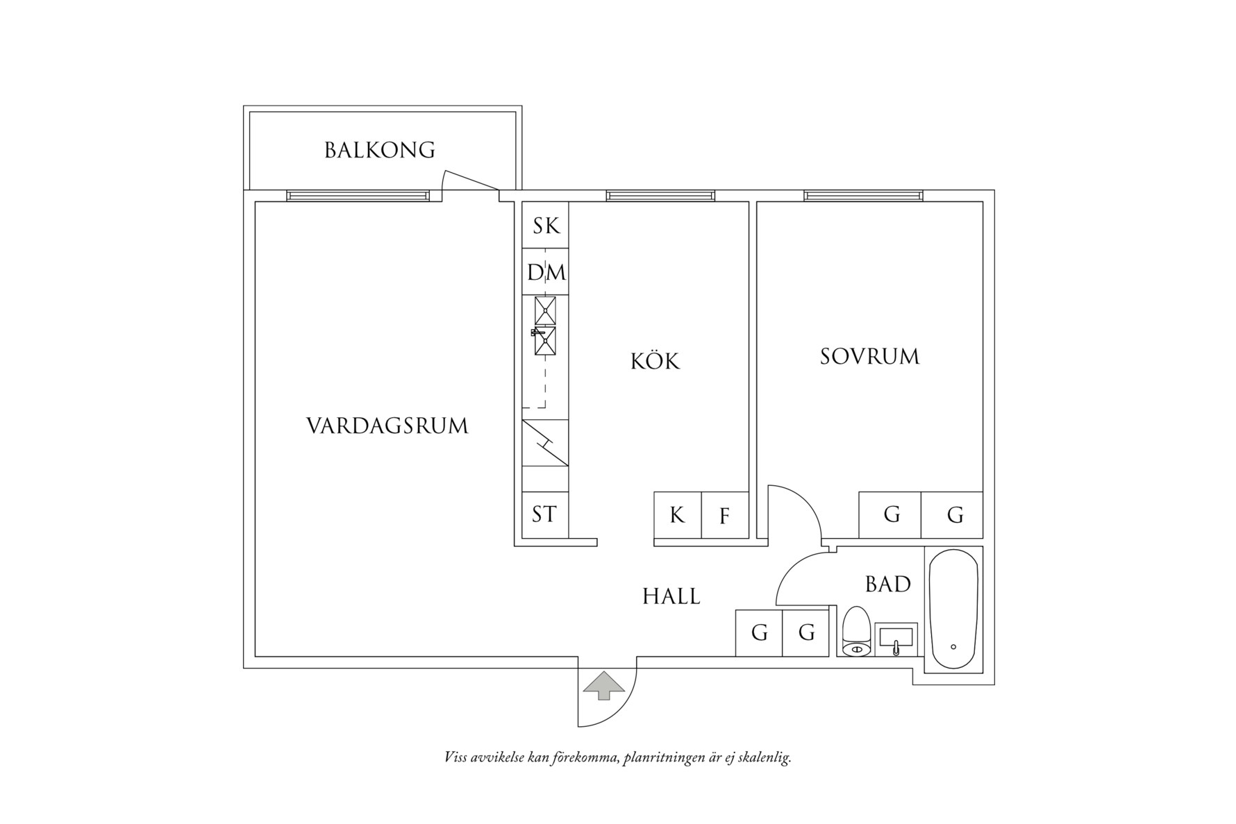 Planritning 1 Dammstigen 2