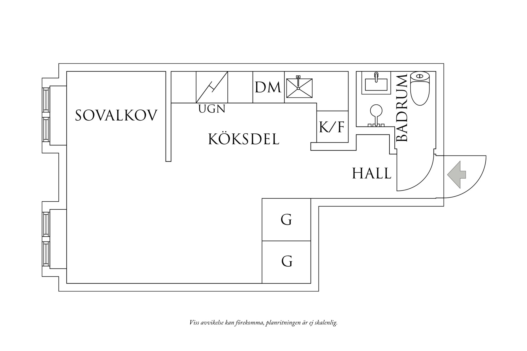 Planritning 1 Kristinehöjdsgatan 5