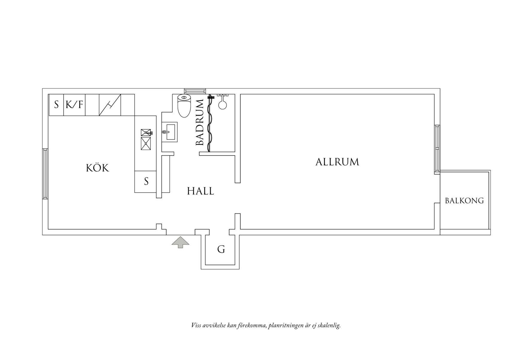 Planritning 1 Rudenschöldsgatan 15A