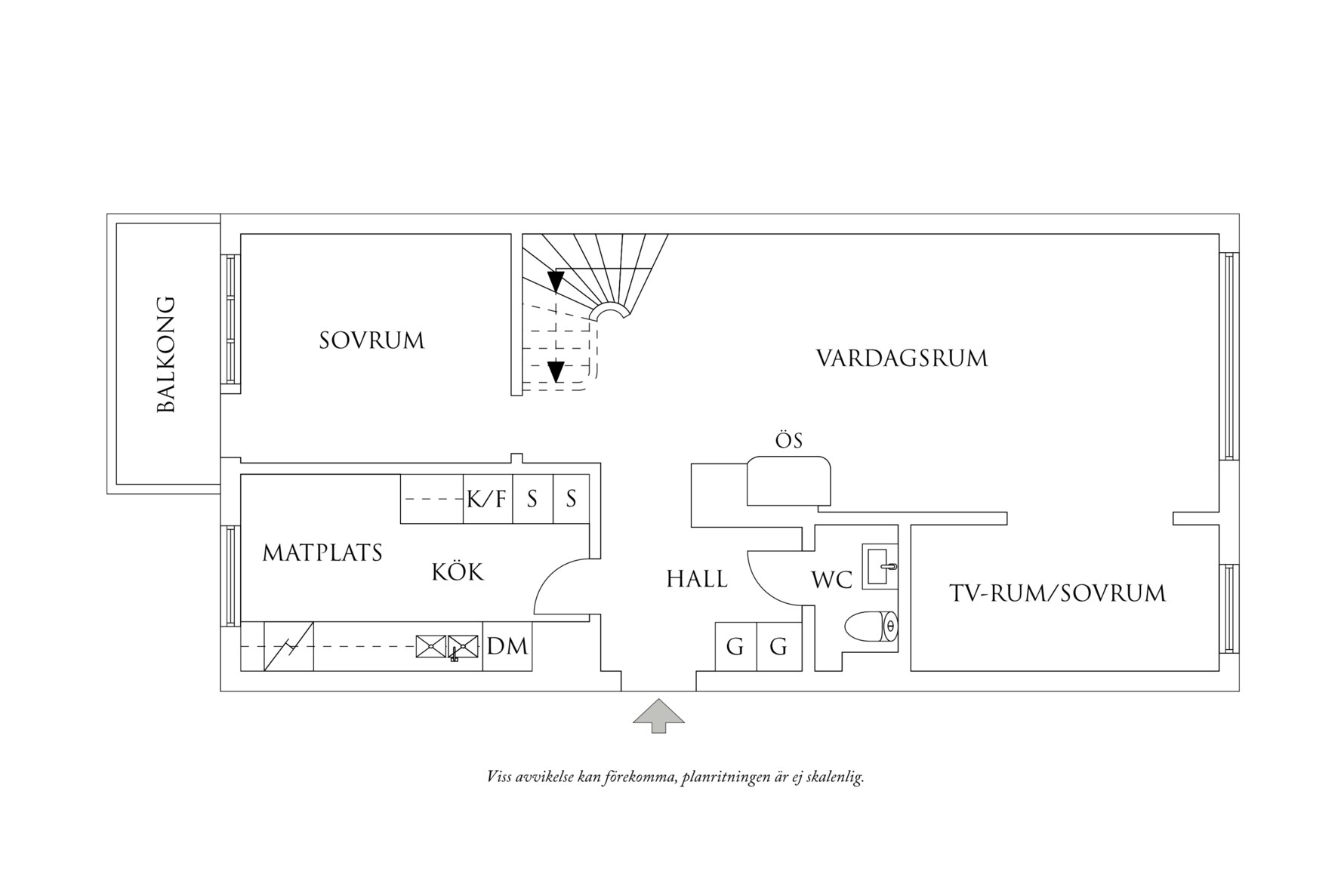 Planritning 1 Palmstedtsgatan 3B