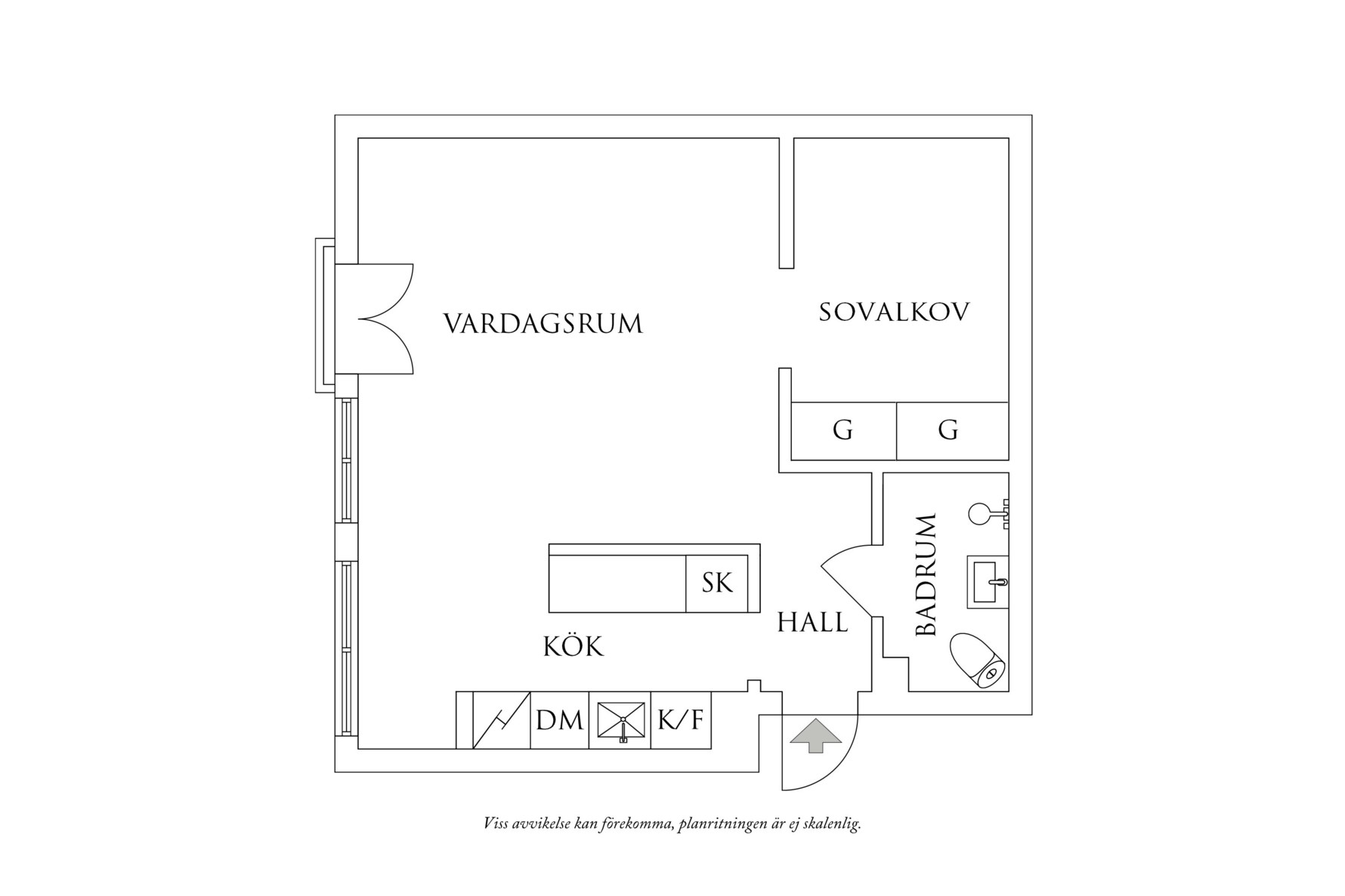 Planritning 1 Eklandagatan 45C