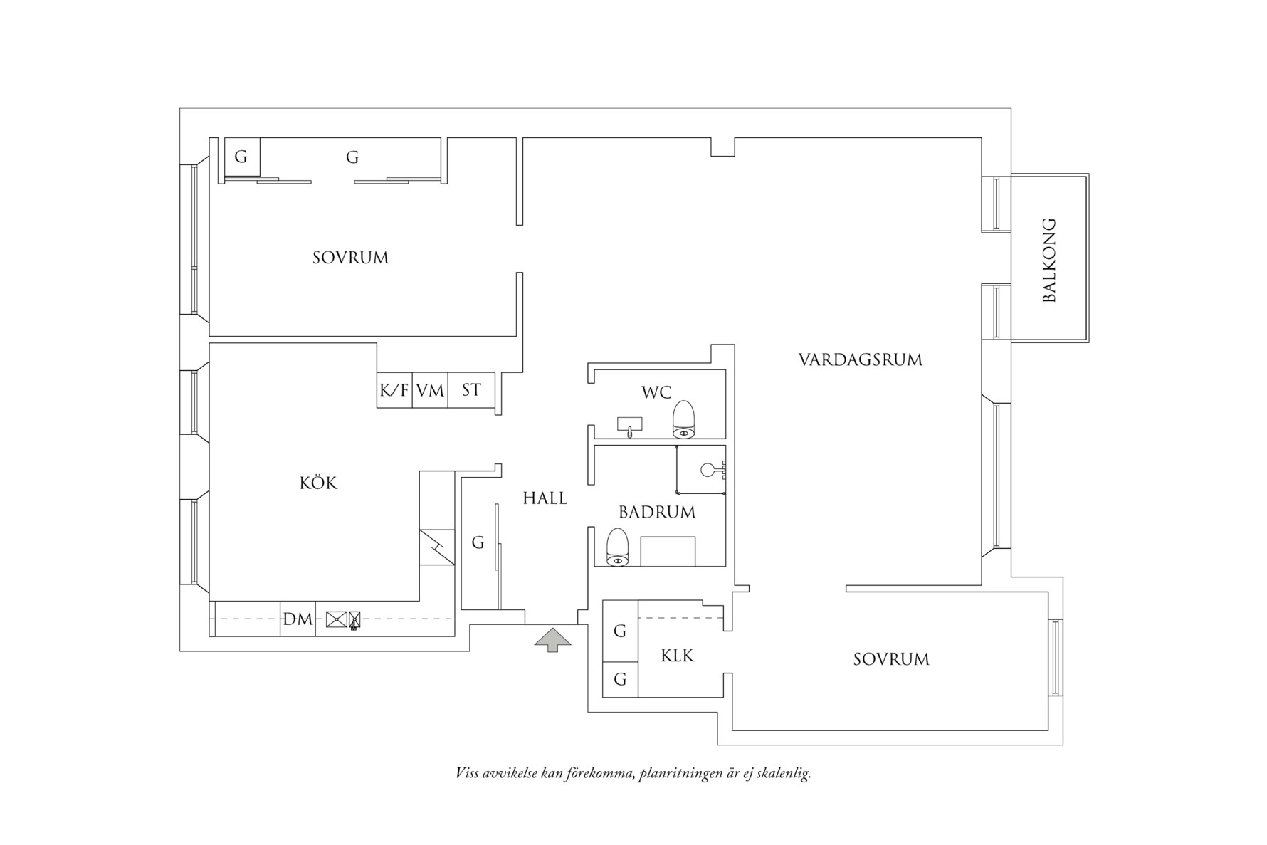 Planritning 1 Walleriusgatan 2