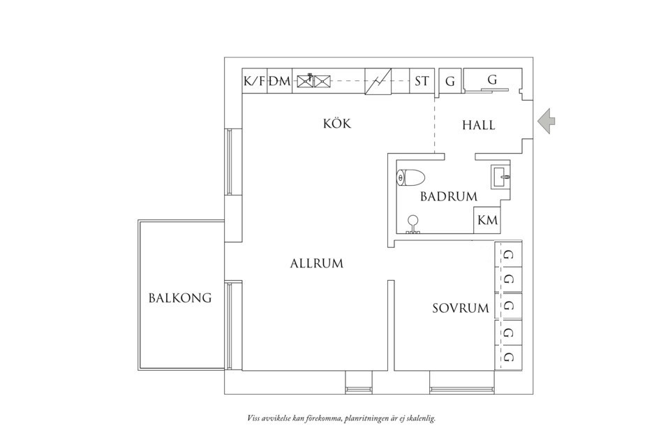 Planritning 1 Uggleberget 24