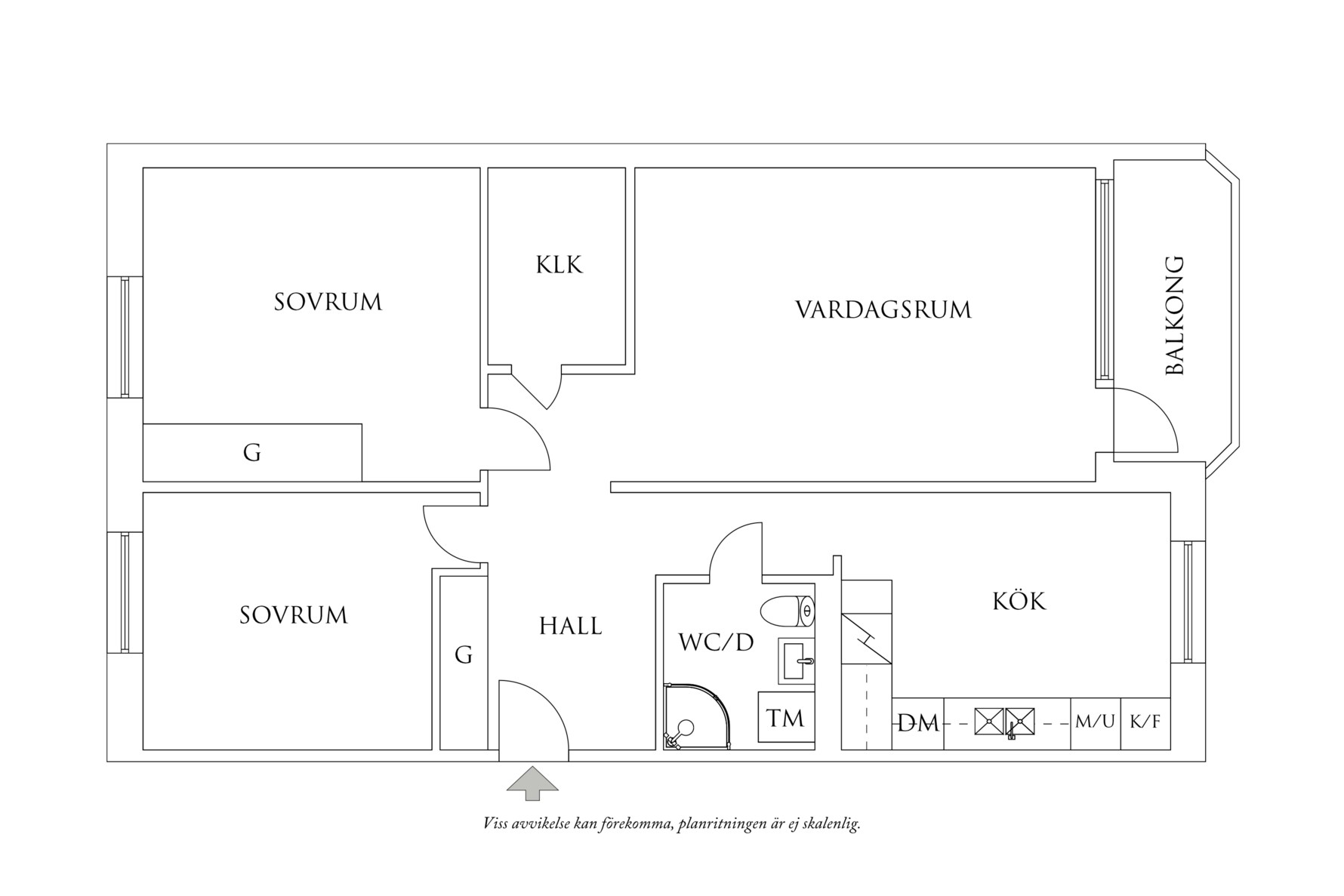 Planritning 1 Marklandsgatan 65