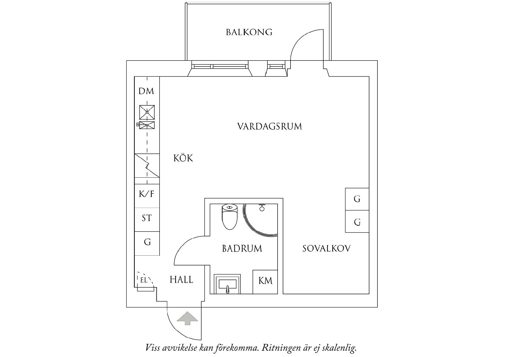Planritning 1 Ebbe Lieberathsgatan 16C