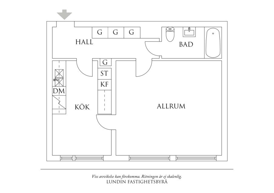 Planritning 1 Vaktmästaregången 9