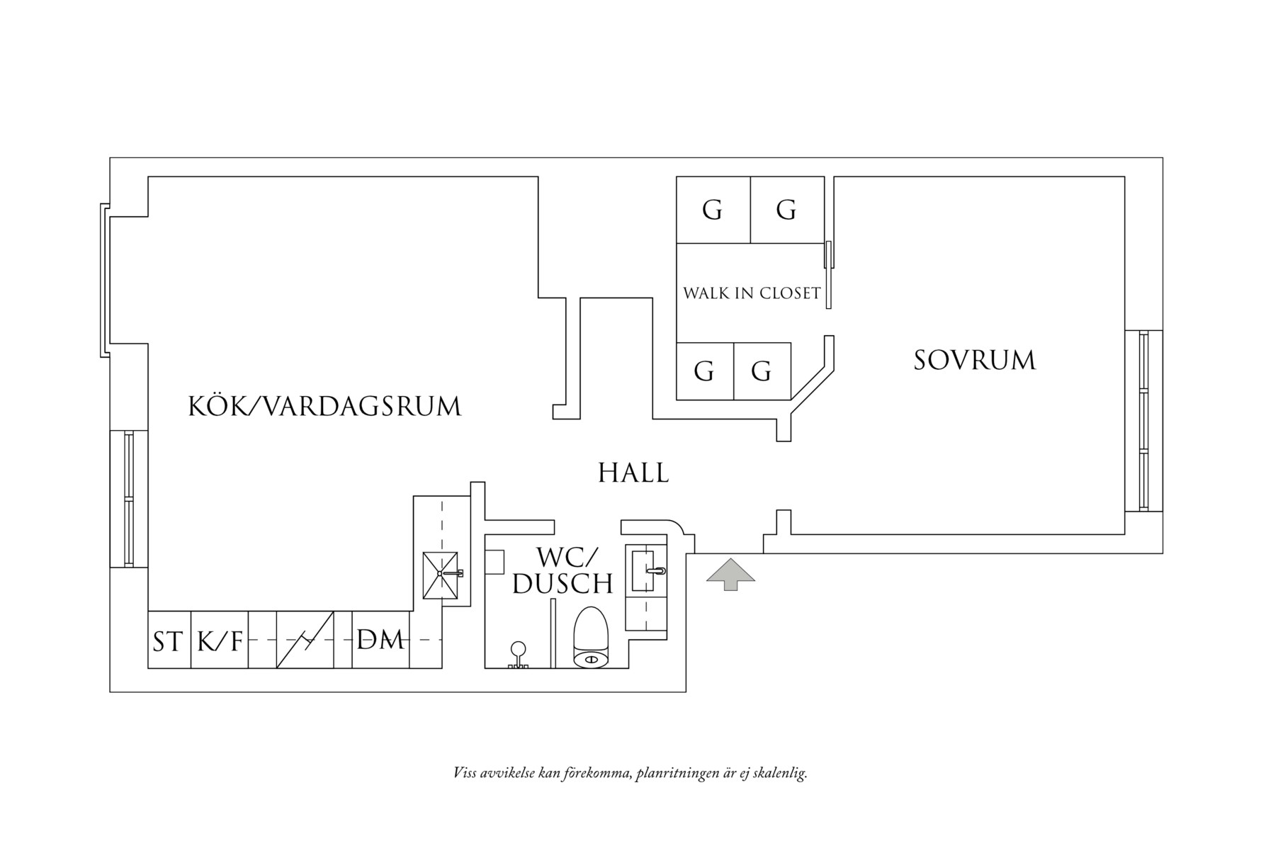 Planritning 1 Eklandagatan 54A