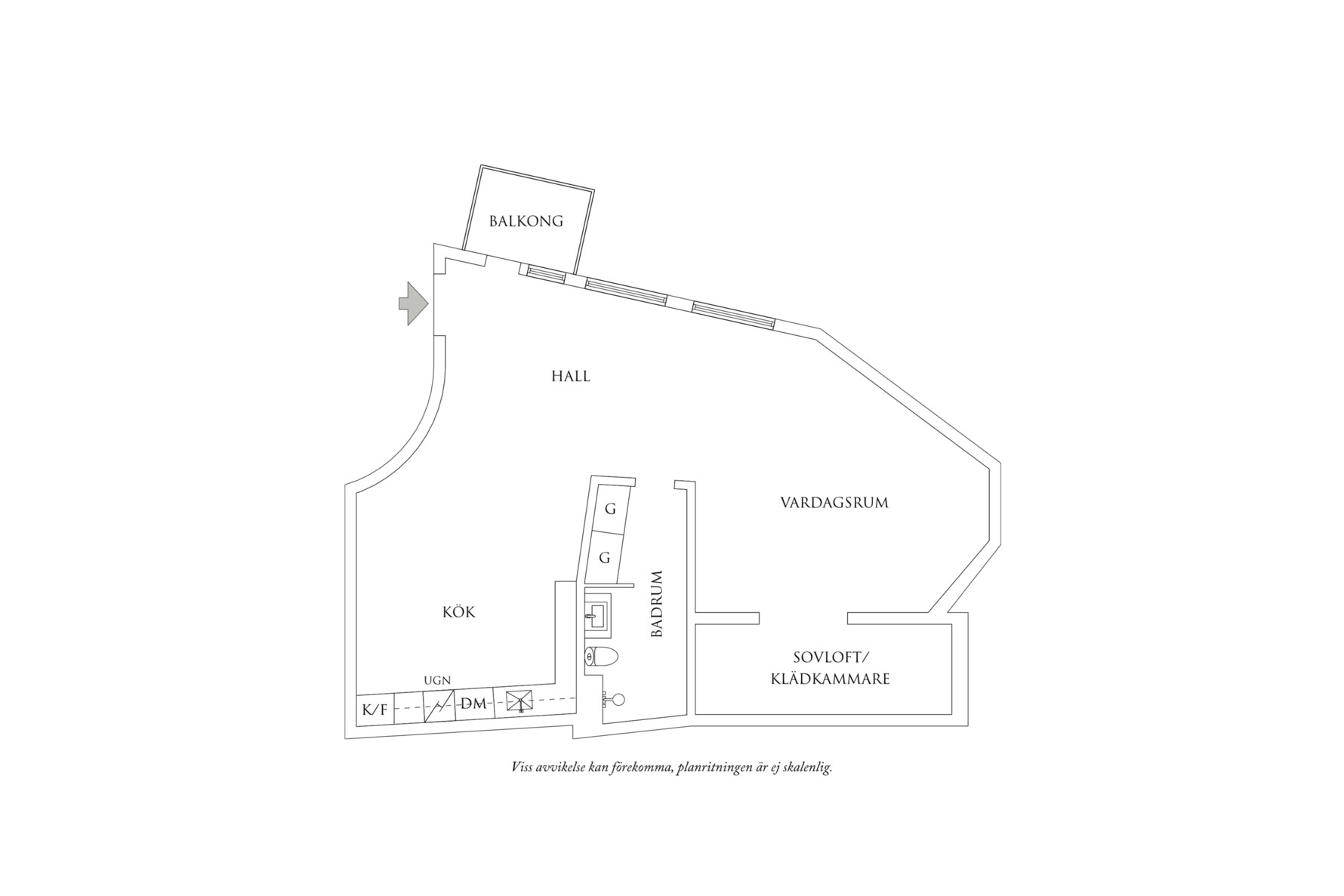 Planritning 1 Linnégatan 37B