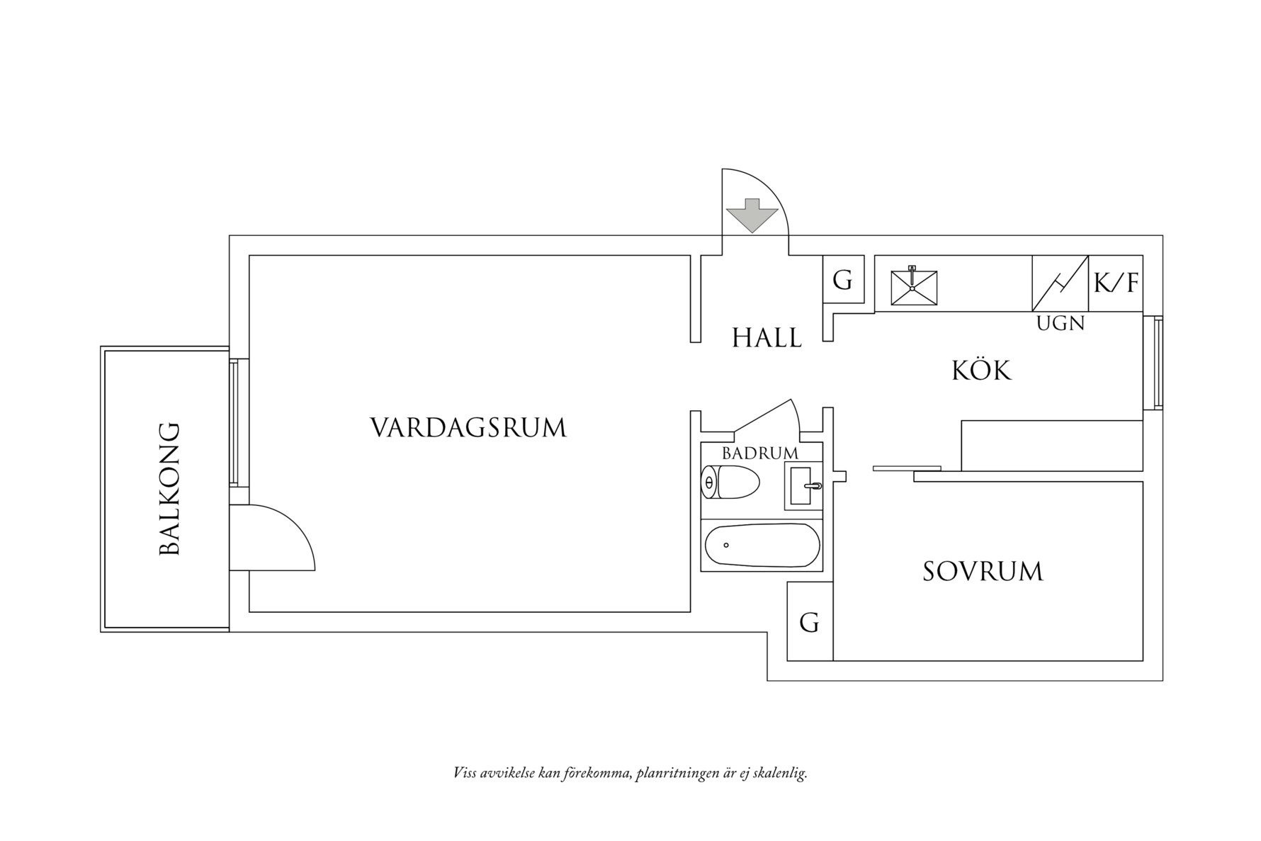 Planritning 1 Räntmästaregatan 25H