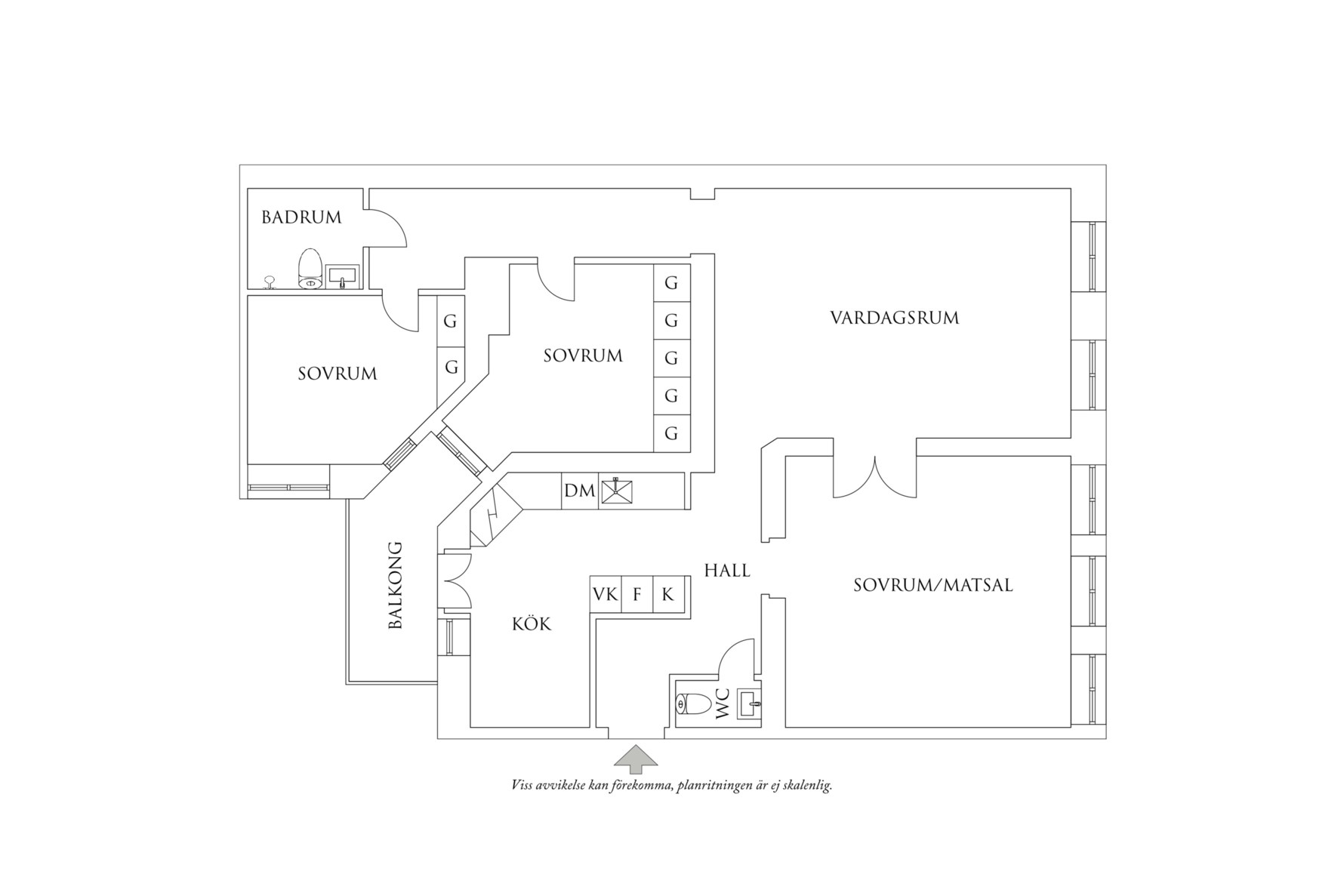 Planritning 1 Fjärde Långgatan 4A