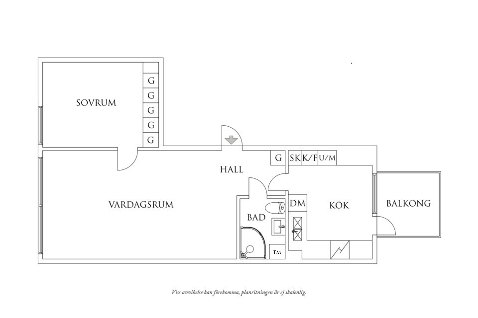 Planritning 1 Fyrmästaregången 18