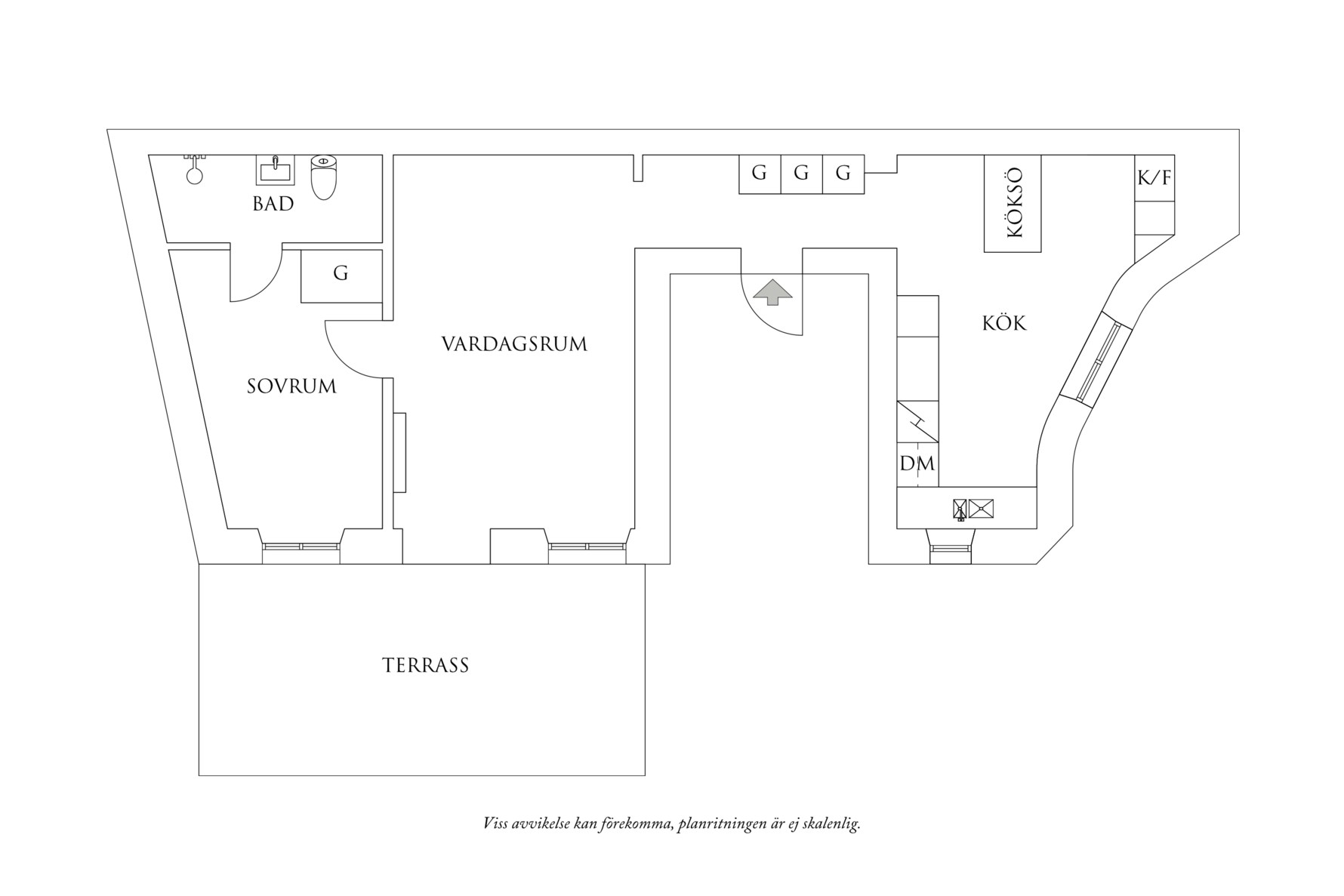Planritning 1 Stureplatsen 2B