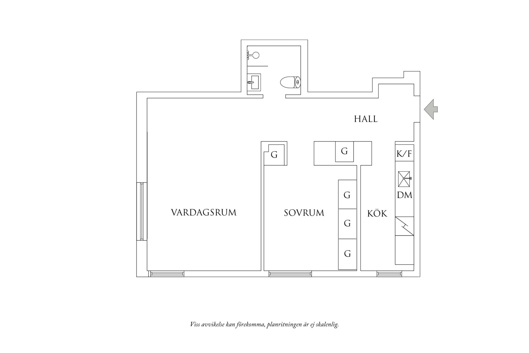 Planritning 1 Örnehufvudsgatan 17