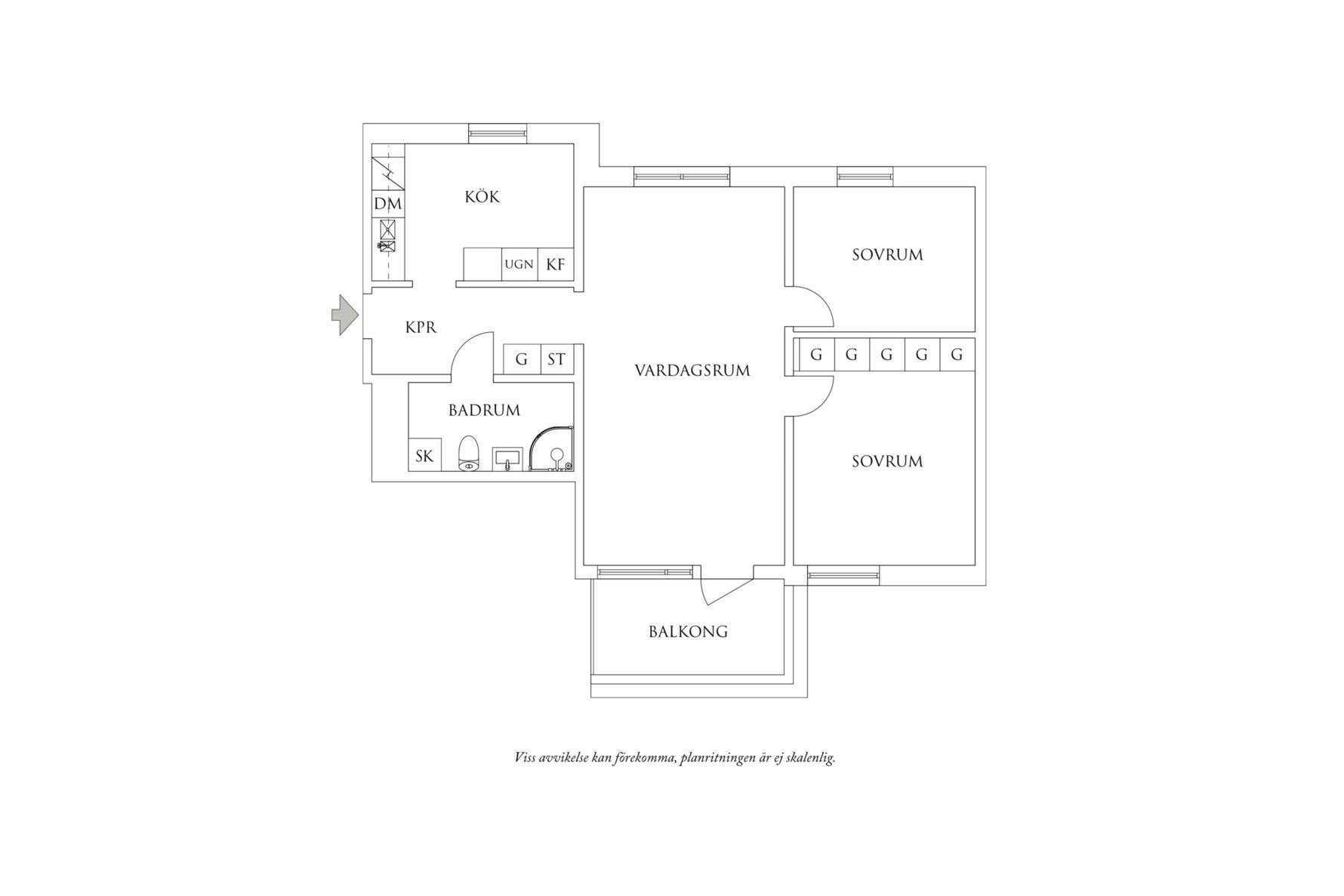 Planritning 1 Tomtegatan 3
