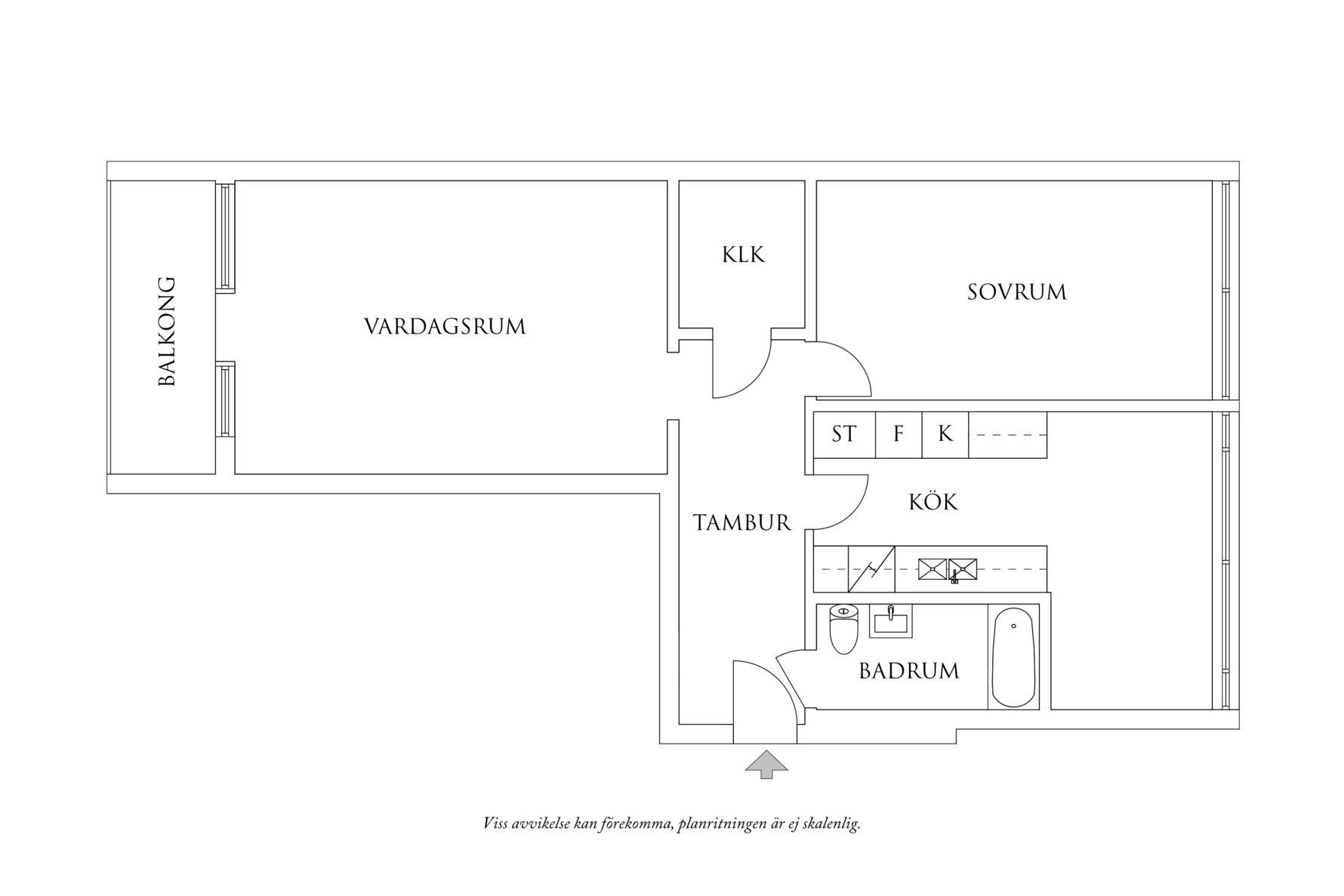 Planritning 1 Vaktmästaregången 3