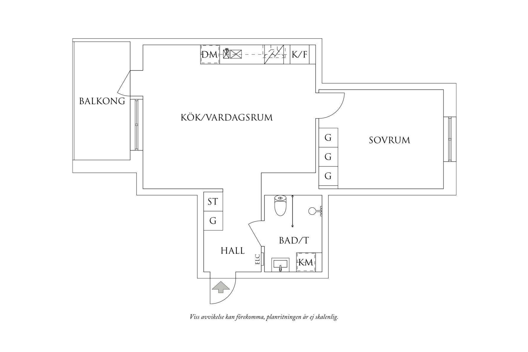 Planritning 1 Hedtångsvägen 5A