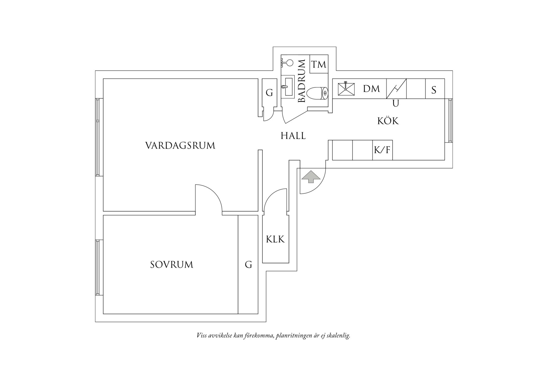Planritning 1 Räntmästaregatan 20A