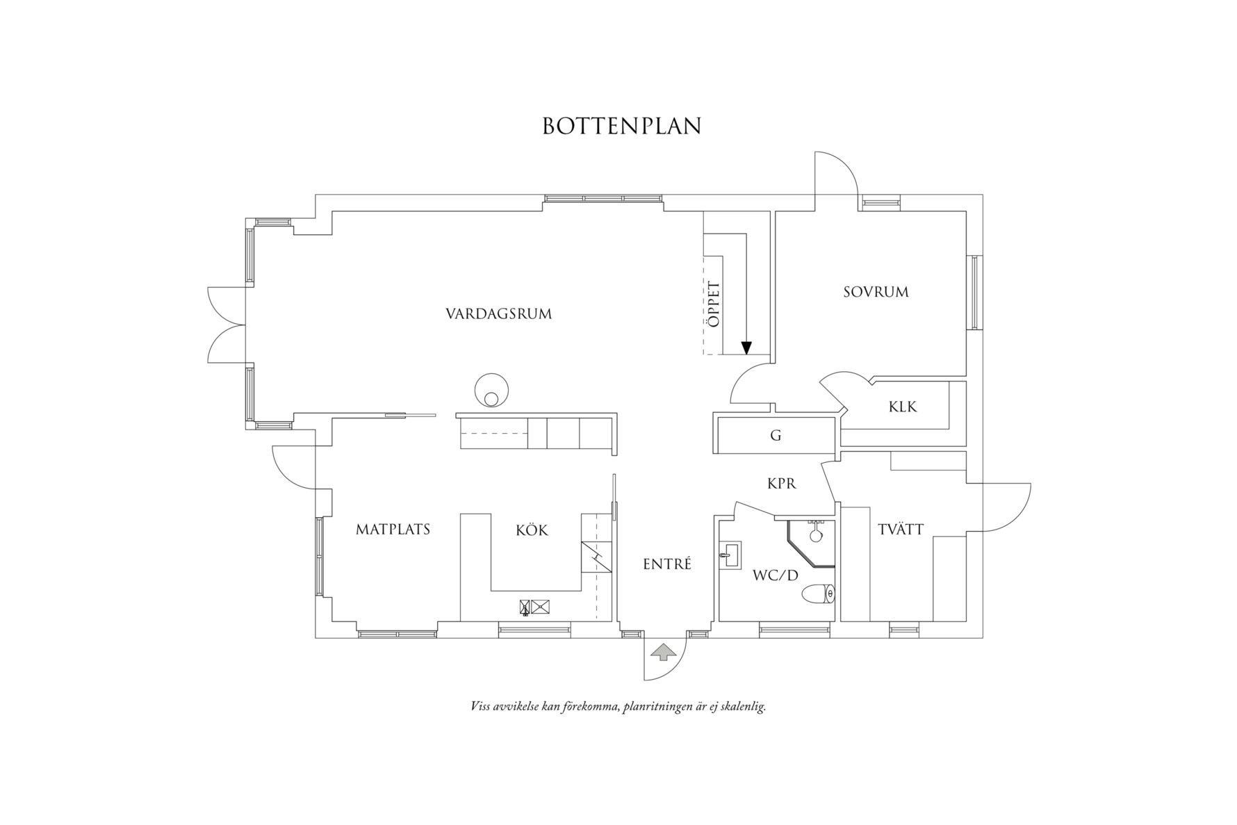 Planritning 1 Indigogatan 2