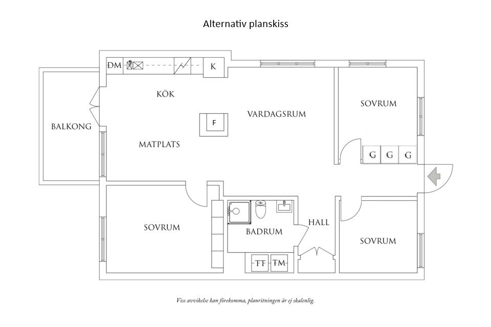 Planskiss Önneredsvägen 106 2