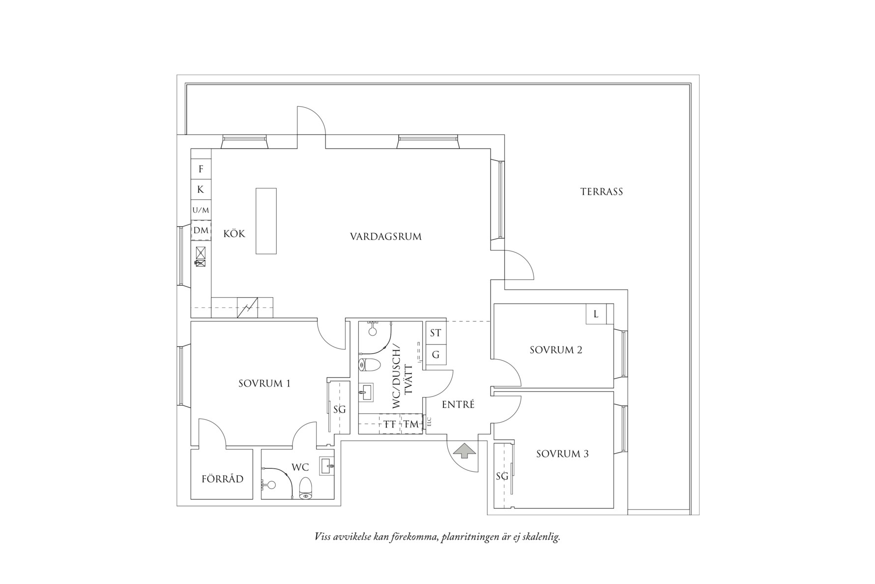 Planritning 1 Hedtångsvägen 17