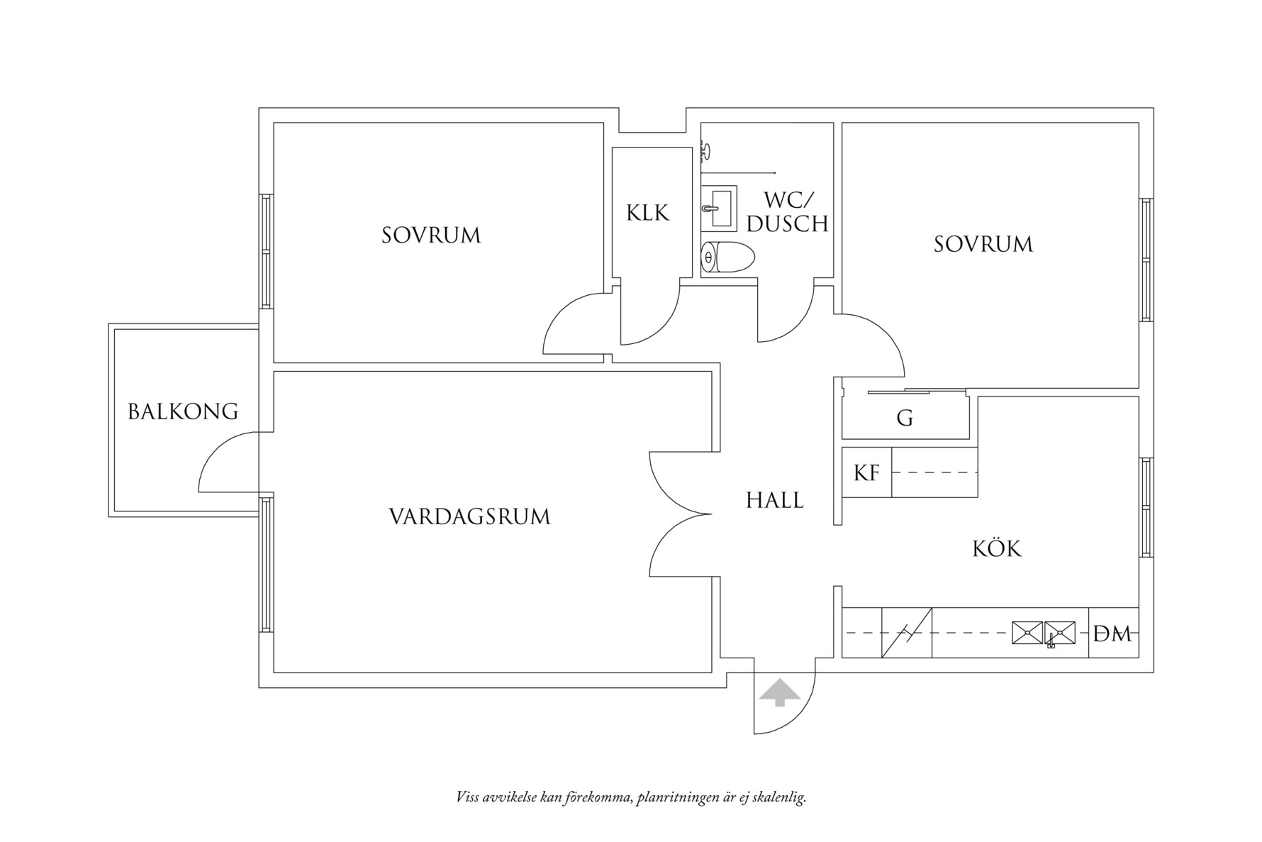 Planritning 1 Falkenbergsgatan 13B
