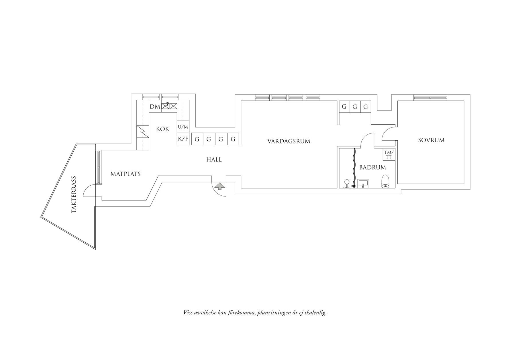 Planritning 1 Ernst Torulfsgatan 15C