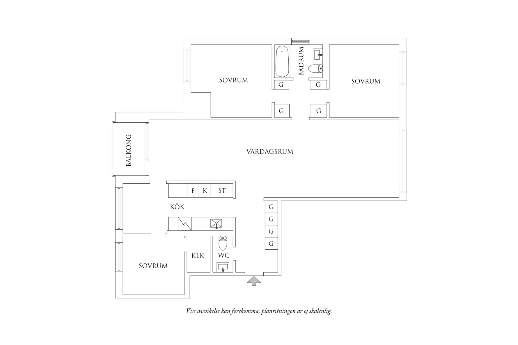 Planritning 1 Gibraltargatan 96