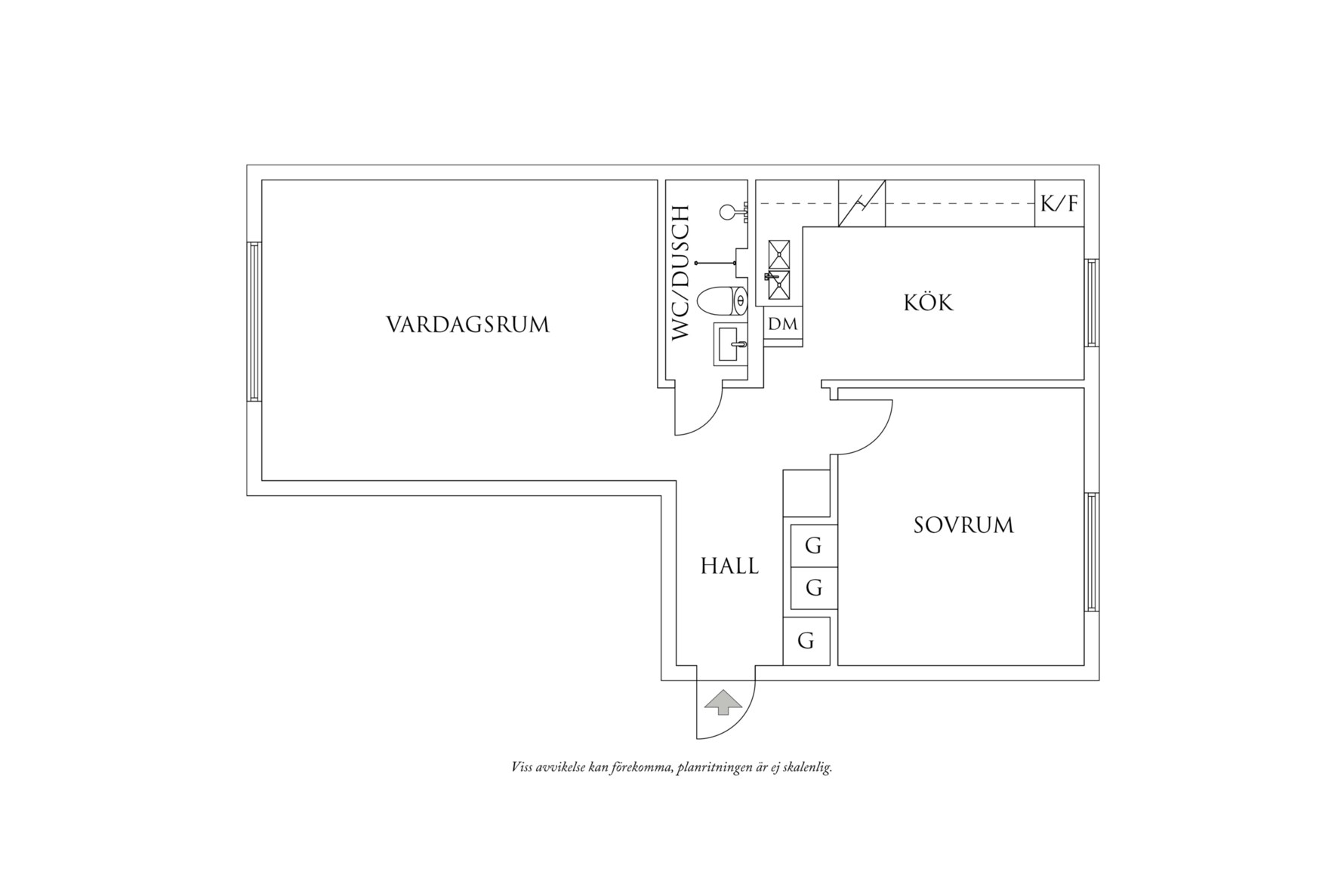 Planritning 1 Ahrenbergsgatan 4E