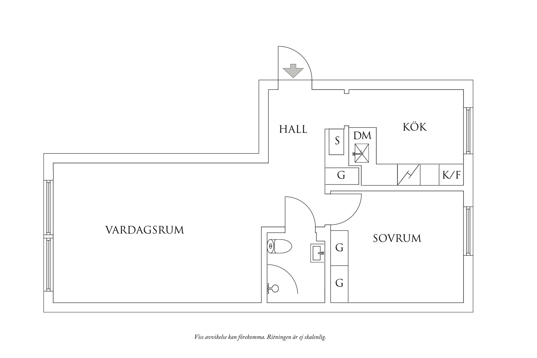 Planritning 1 Lindströmsgatan 3A