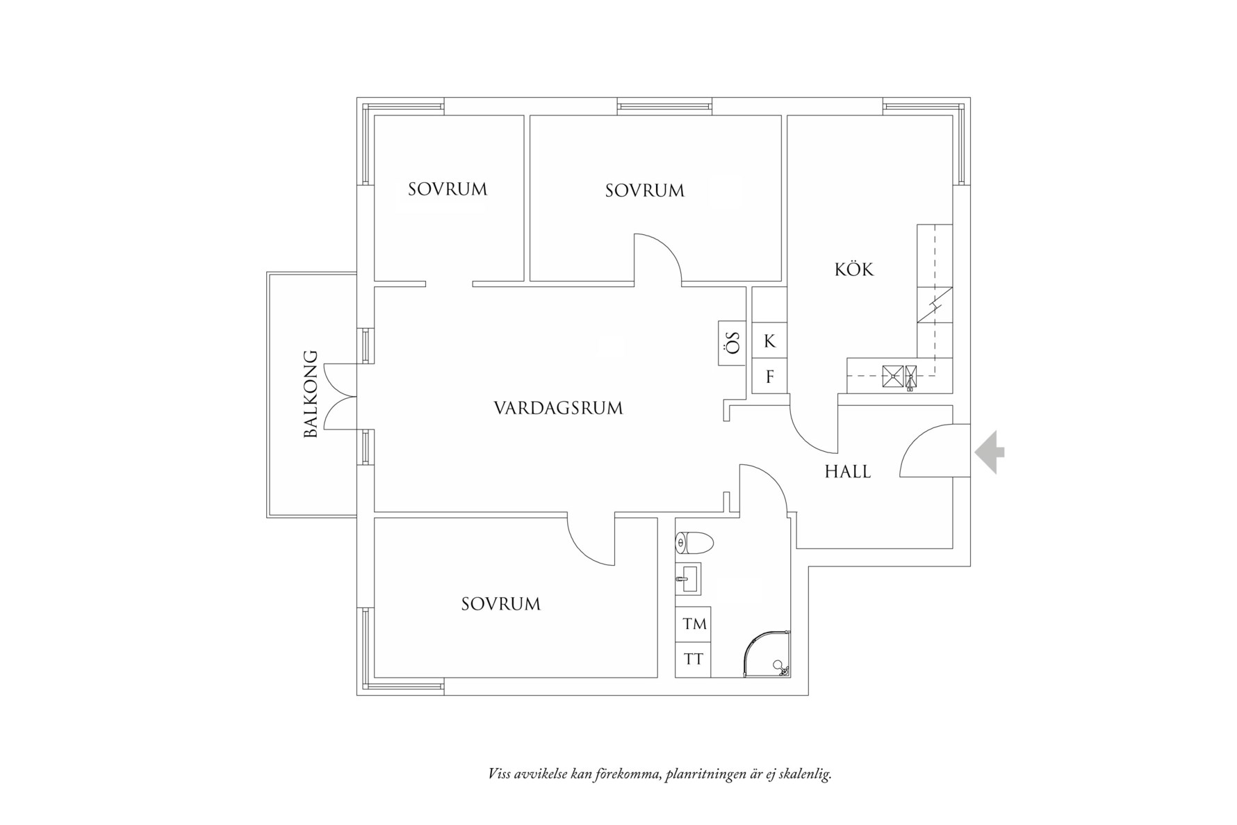 Planritning 1 Lillkullegatan 33